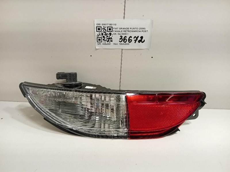 Fanale Retromarcia POST DX 00517180110 Fiat Grande Punto 2006