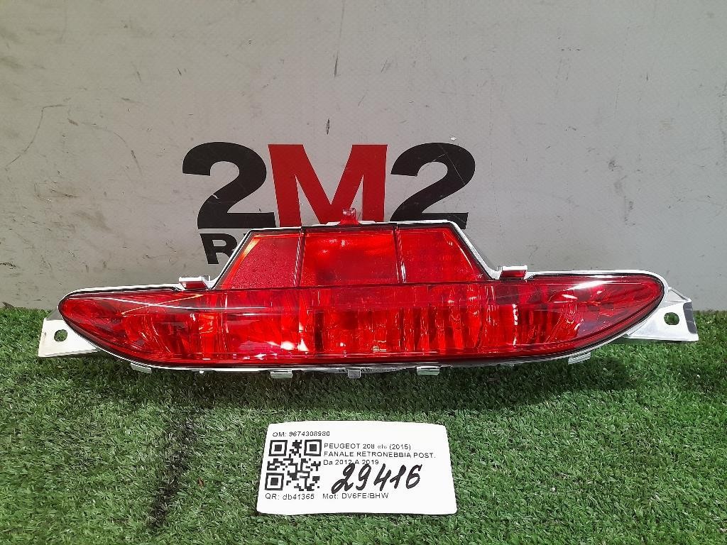 Fanale Retronebbia POST 9674308980 Peugeot 208 I 2015