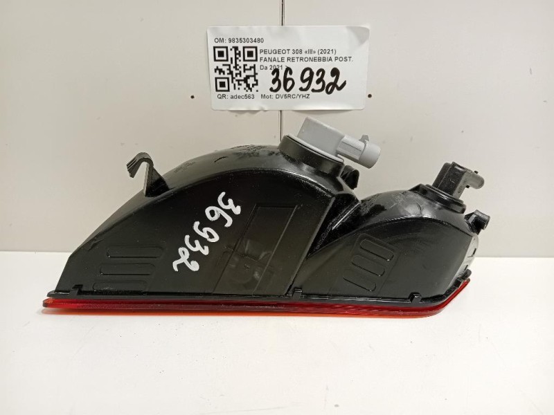Fanale Retronebbia POST 9835303480 Peugeot 308 III 2021