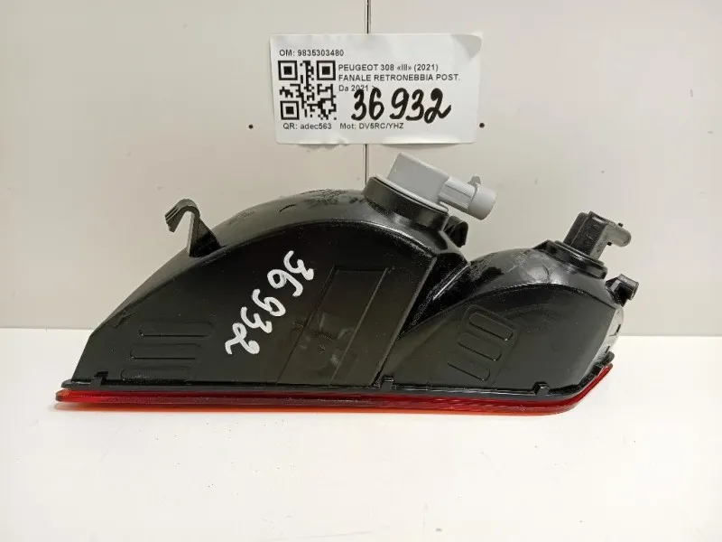 Fanale Retronebbia POST 9835303480 Peugeot 308 III 2021