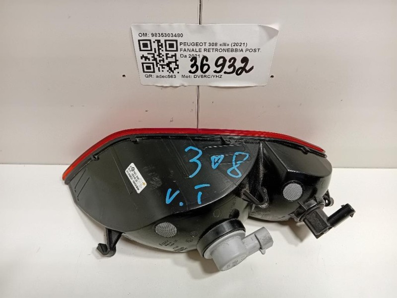 Fanale Retronebbia POST 9835303480 Peugeot 308 III 2021