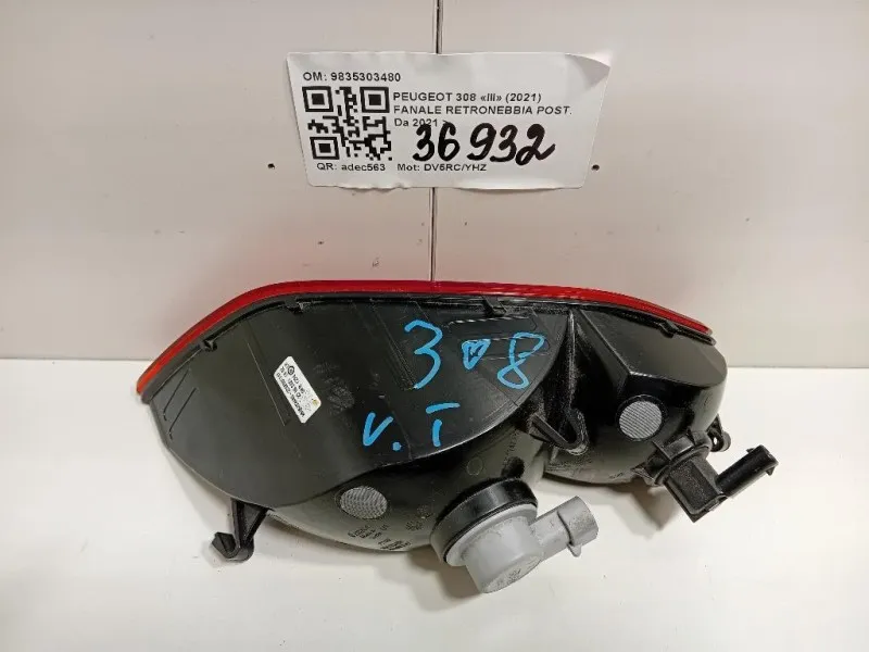Fanale Retronebbia POST 9835303480 Peugeot 308 III 2021