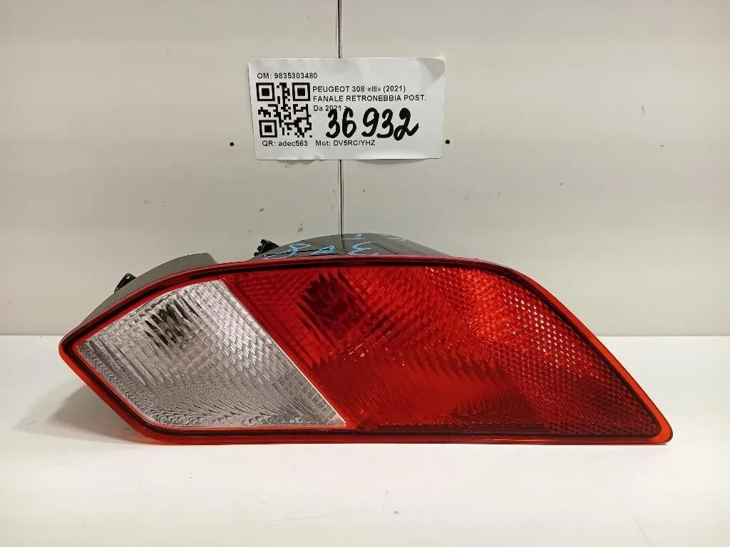 Fanale Retronebbia POST 9835303480 Peugeot 308 III 2021
