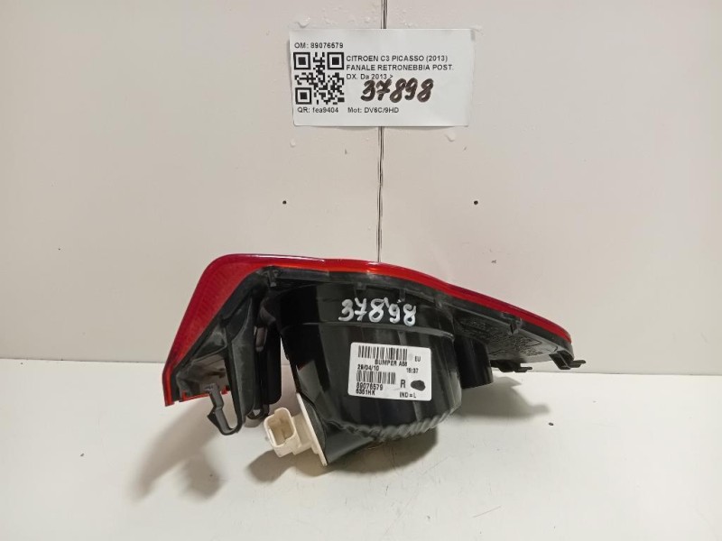 Fanale Retronebbia POST DX 89076579 6351HK Citroen C3 Picasso 2013
