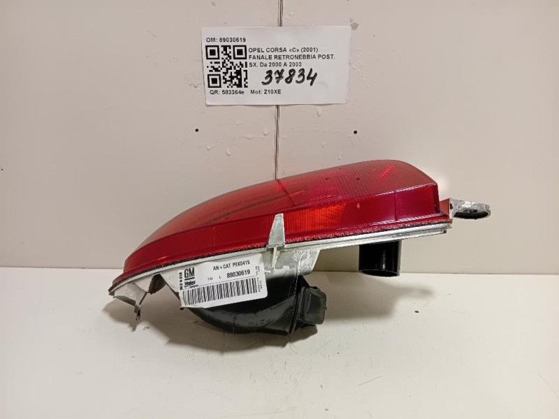 Fanale Retronebbia POST SX 89030619 Opel Corsa C 2001
