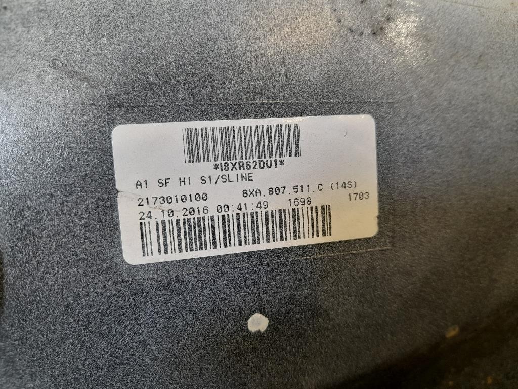 Paraurti POST NUDO 8XA807511C Audi A1 8XF Sportback 2015