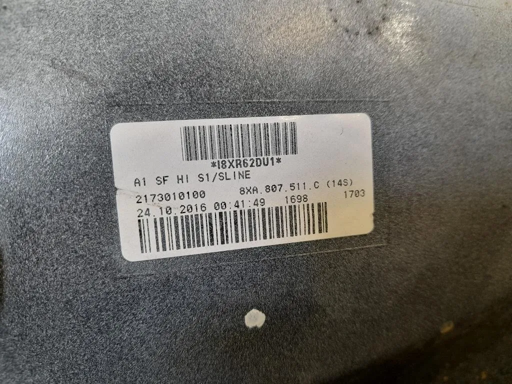 Paraurti POST NUDO 8XA807511C Audi A1 8XF Sportback 2015