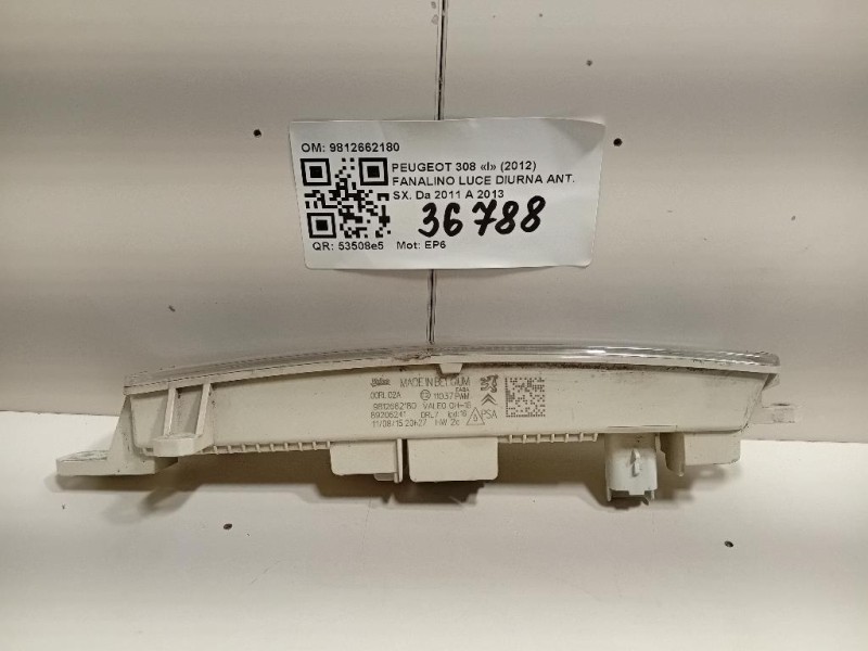 Fanalino LUCE Diurna ANT SX 9812662180 Peugeot 308 I 2012