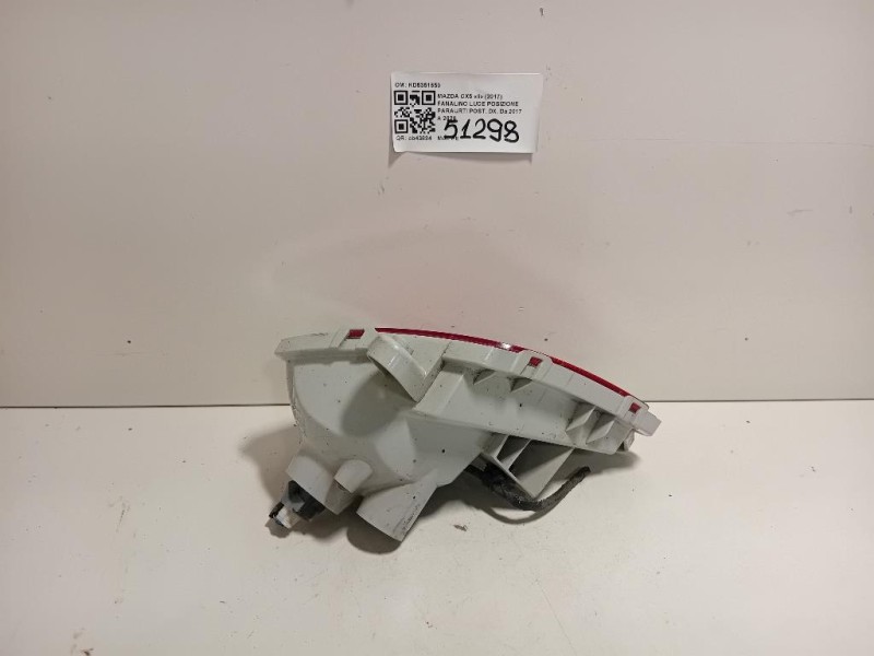 Fanalino LUCE Posizione Paraurti POST DX KD5351650 Mazda CX5 II 2017