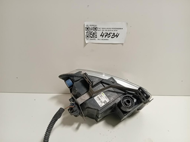 Fendinebbia ANT DX 89250381 Fiat 500X 2015