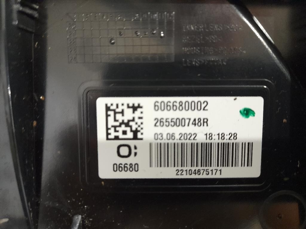 Fanale POST DX 265500748R Dacia Jogger 2021