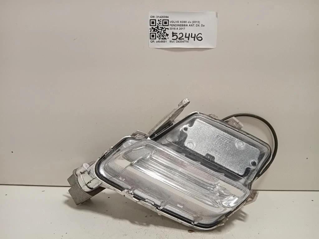 Fendinebbia ANT DX 31420394 Volvo XC60 I 2013