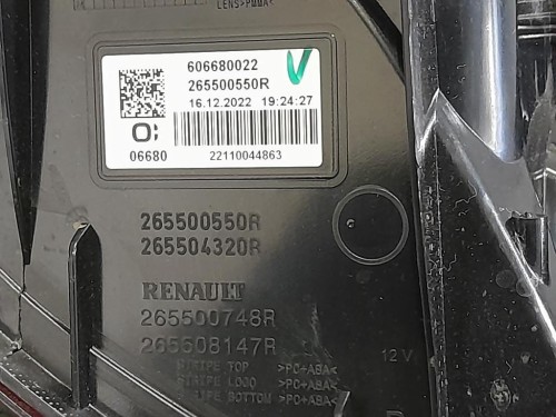 Fanale POST DX 265500748R Dacia Jogger 2022