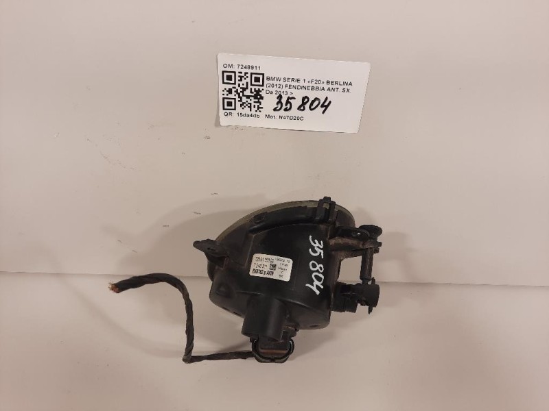 Fendinebbia ANT SX 7248911 Bmw Serie 1 F20 Berlina 2012