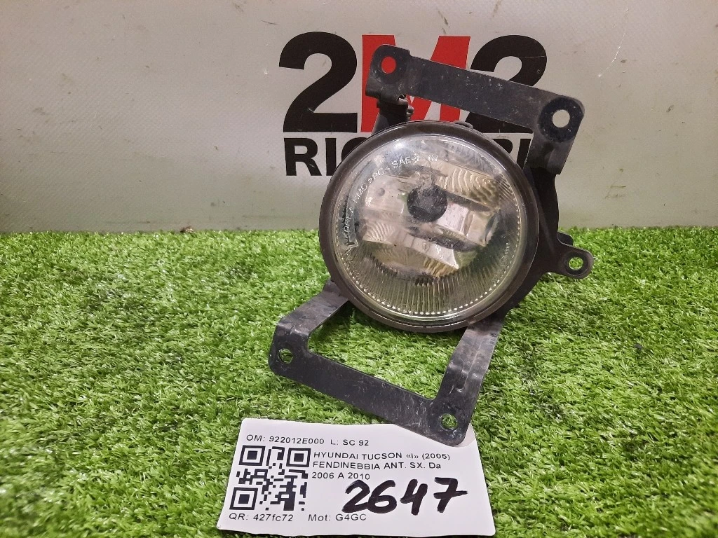 Fendinebbia ANT SX 922012E000 Hyundai Tucson I 2005