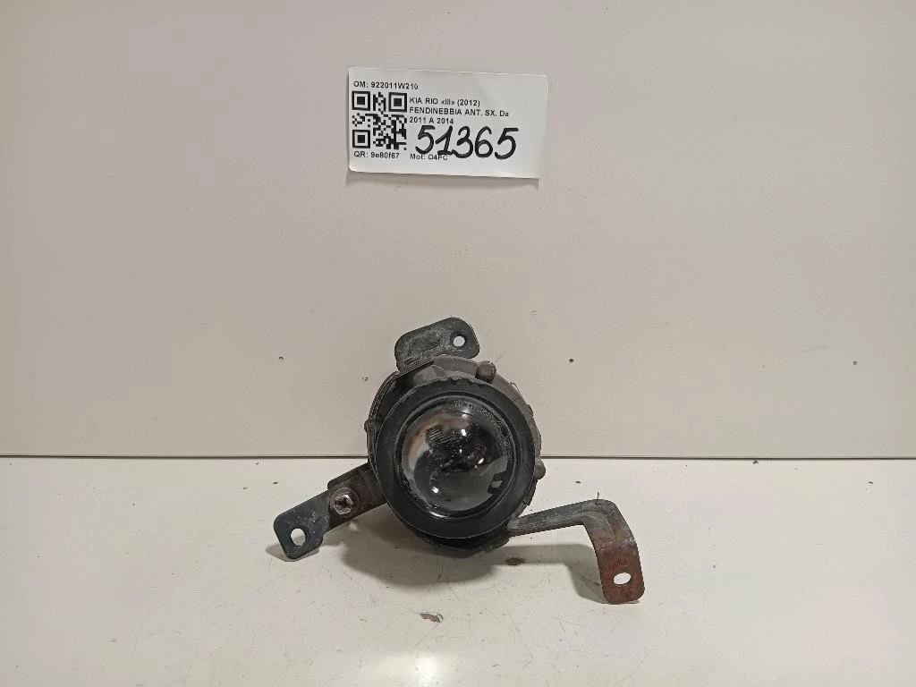 Fendinebbia ANT SX 922011W210 Kia RIO III 2012