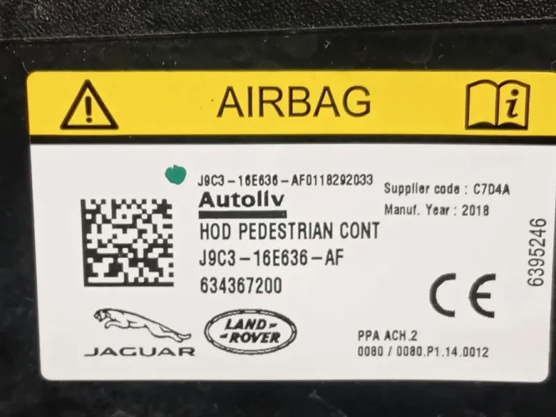 Air-bag Cofano Sistema Protezione Pedoni ANT 6347450 Jaguar E-pace 2017