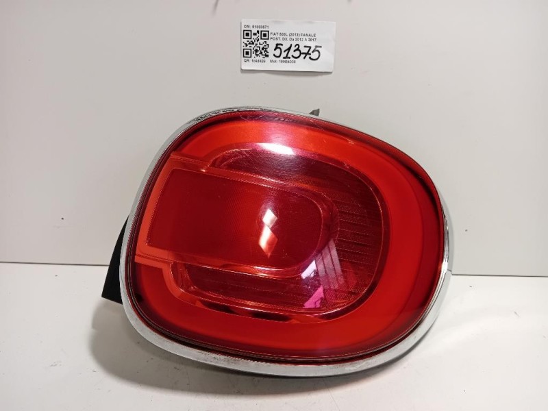 Fanale POST DX 51883571 Fiat 500L 2013