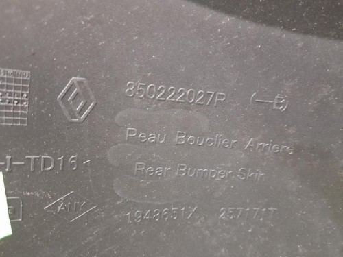 Paraurti POST SENZA ACCESSORI 850222027R Dacia Duster II 2018