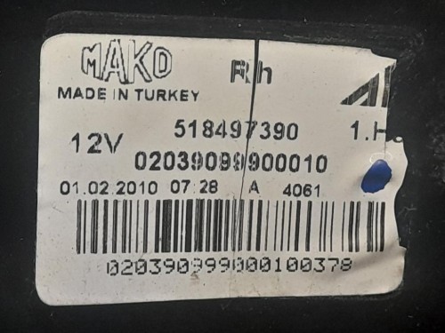 Fanale POST DX 518497390 Fiat Grande Punto 2009