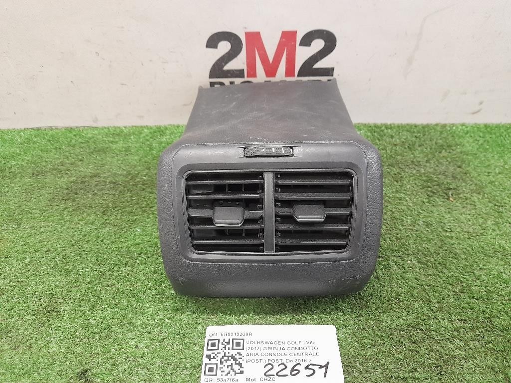 Griglia Condotto ARIA Console Centrale POST POST 5G0819209B Volkswagen GOLF VII 2017