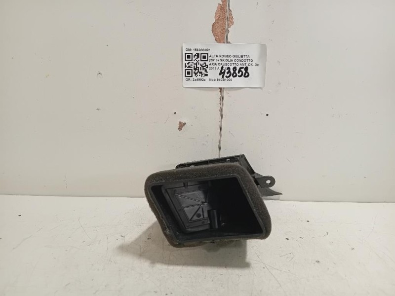 Griglia Condotto ARIA Cruscotto ANT DX 156088352 Alfa Romeo Giulietta 2010