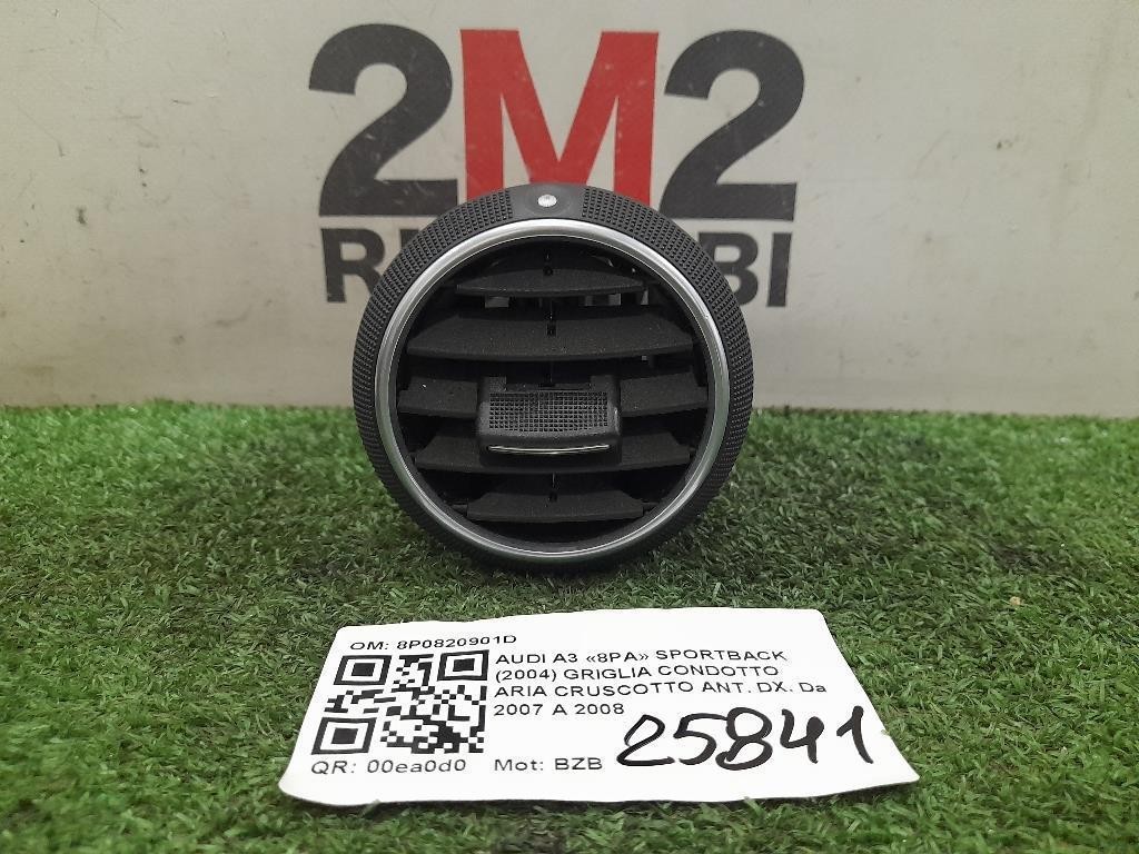 Griglia Condotto ARIA Cruscotto ANT DX 8P0820901D Audi A3 8PA Sportback 2004