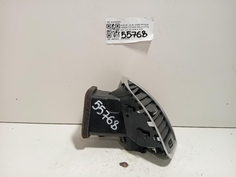 Griglia Condotto ARIA Cruscotto ANT DX 4L0820902 Audi Q7 4LB 2006