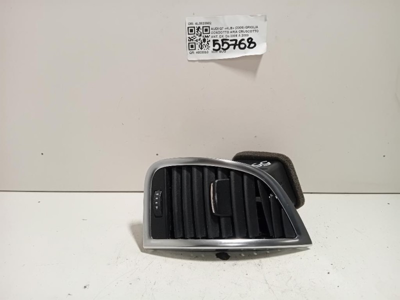 Griglia Condotto ARIA Cruscotto ANT DX 4L0820902 Audi Q7 4LB 2006