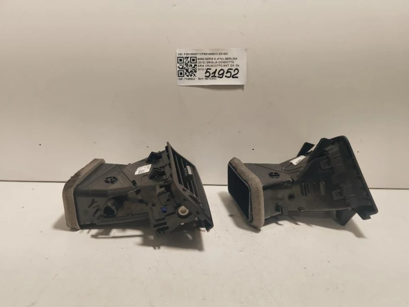 Griglia Condotto ARIA Cruscotto ANT DX F3916688711F591668813 DX+SX Bmw Serie 5 F10 Berlina 2012