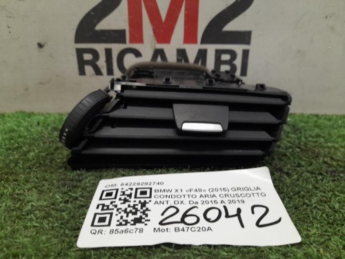 Griglia Condotto ARIA Cruscotto ANT DX 64229292740 Bmw X1 F48 2015