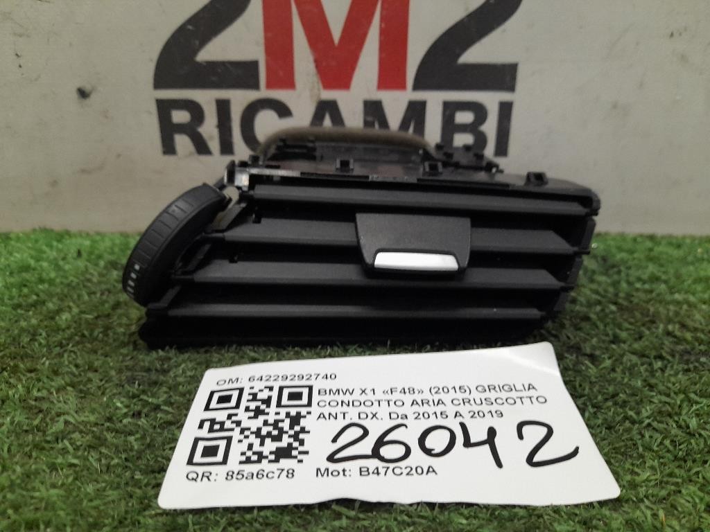 Griglia Condotto ARIA Cruscotto ANT DX 64229292740 Bmw X1 F48 2015