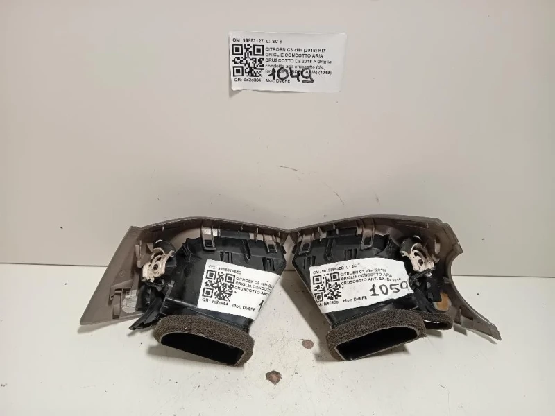 Griglia Condotto ARIA Cruscotto ANT DX 96853127 Citroen C3 III 2016