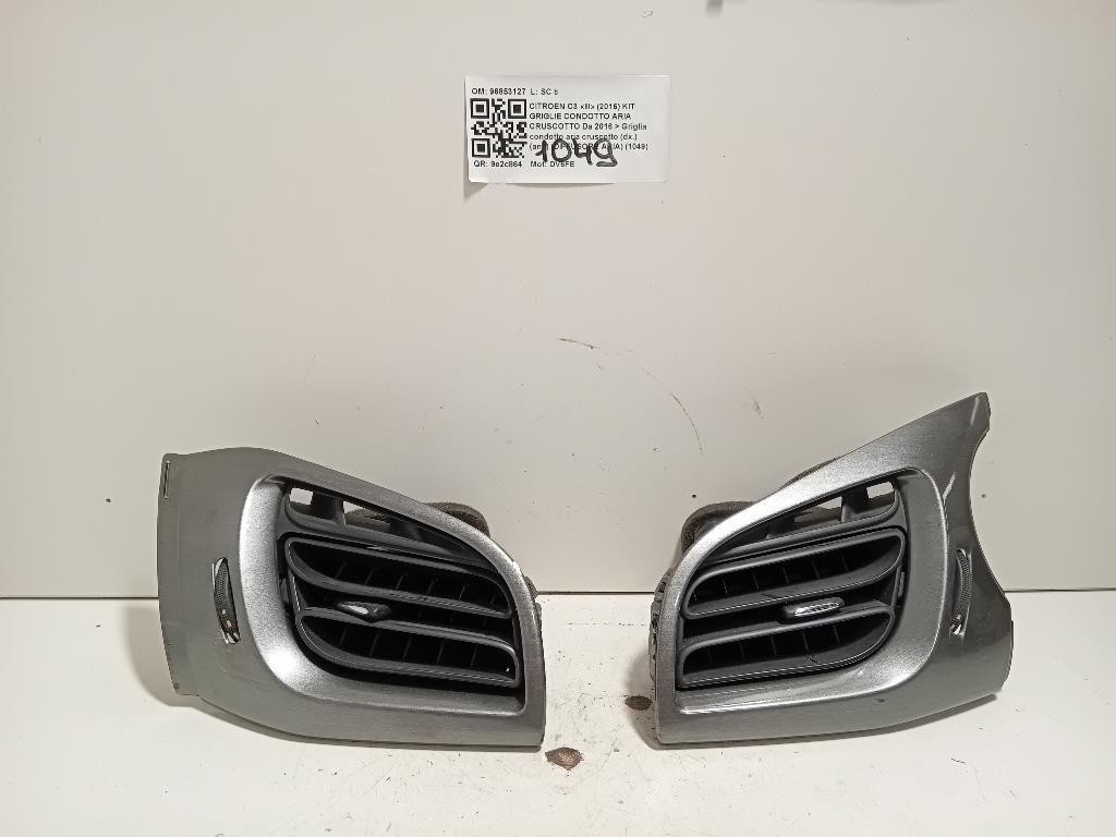 Griglia Condotto ARIA Cruscotto ANT DX 96853127 Citroen C3 III 2016