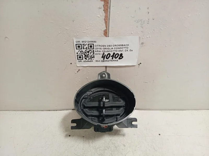 Griglia Condotto ARIA Cruscotto ANT DX 9821248680 Citroen DS3 Crossback 2018