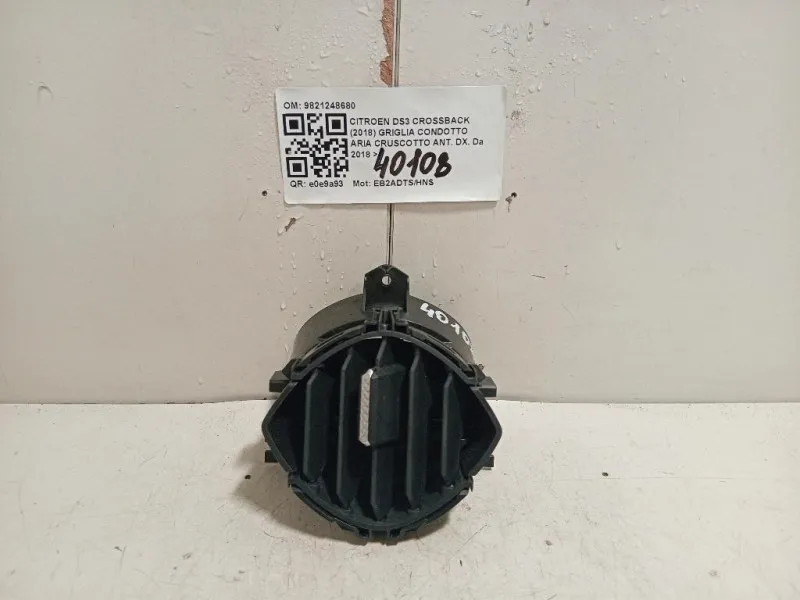 Griglia Condotto ARIA Cruscotto ANT DX 9821248680 Citroen DS3 Crossback 2018
