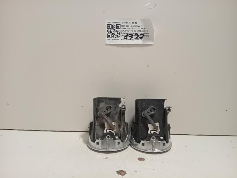 Griglia Condotto ARIA Cruscotto ANT DX 735451111 Fiat 500 II 2008