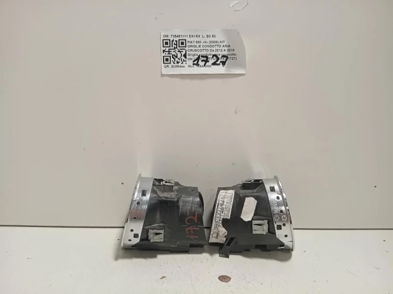 Griglia Condotto ARIA Cruscotto ANT DX 735451111 Fiat 500 II 2008