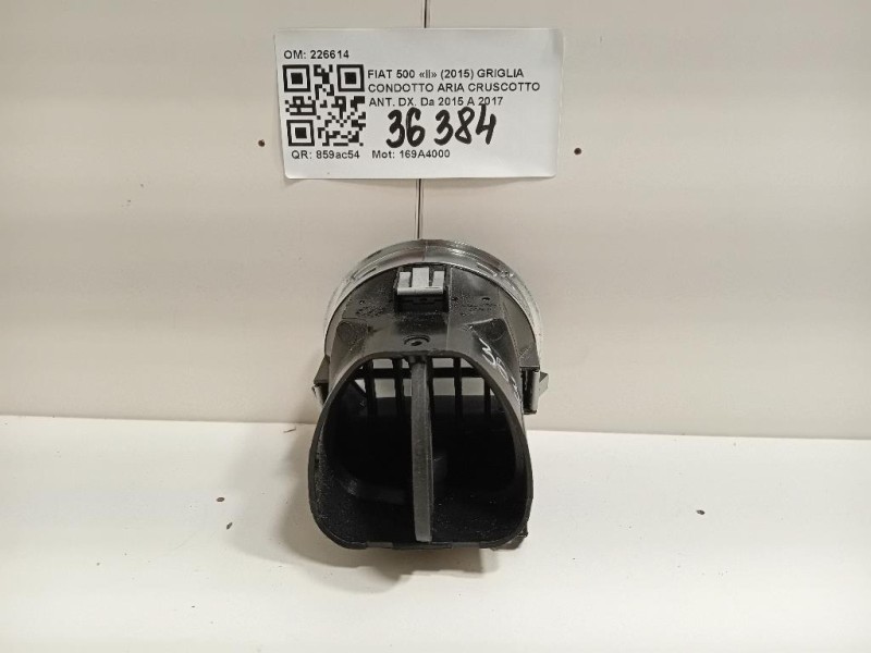 Griglia Condotto ARIA Cruscotto ANT DX 226614 Fiat 500 II 2015