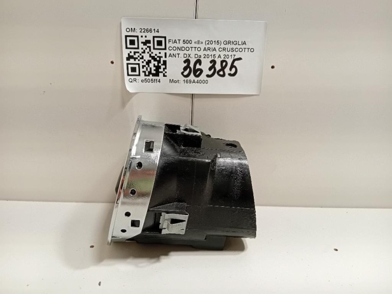 Griglia Condotto ARIA Cruscotto ANT DX 226614 Fiat 500 II 2015