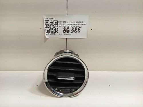 Griglia Condotto ARIA Cruscotto ANT DX 226614 Fiat 500 II 2015