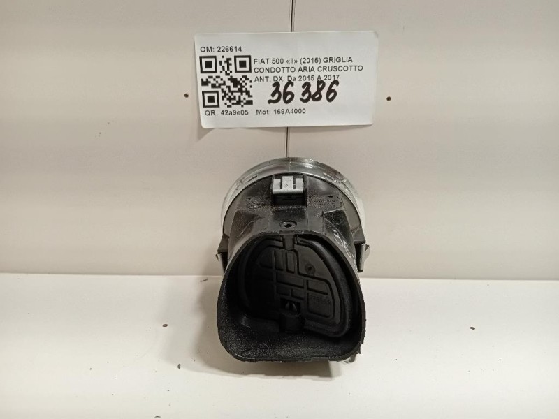 Griglia Condotto ARIA Cruscotto ANT DX 226614 Fiat 500 II 2015