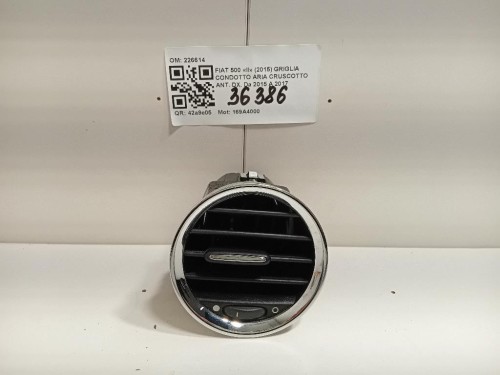 Griglia Condotto ARIA Cruscotto ANT DX 226614 Fiat 500 II 2015