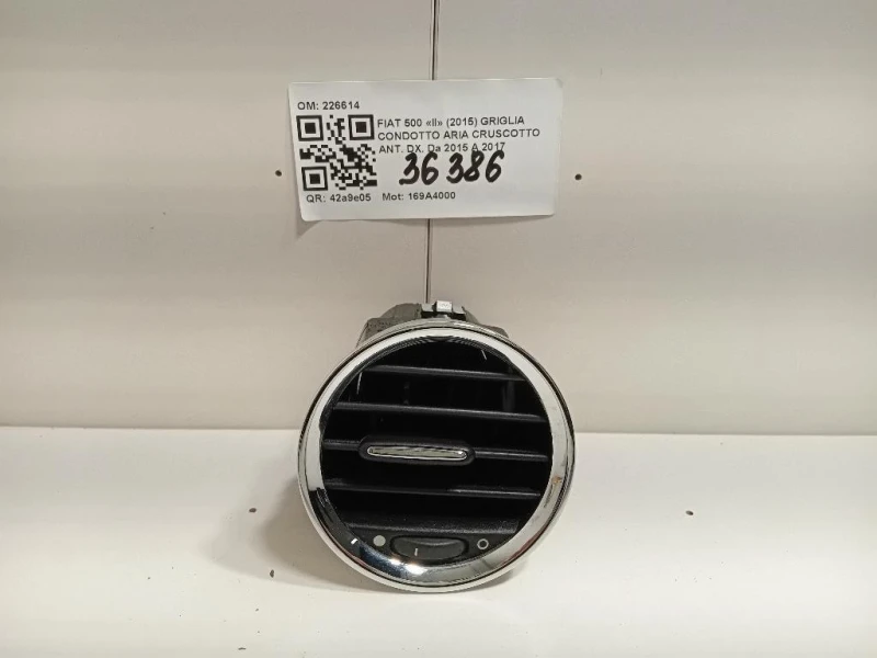 Griglia Condotto ARIA Cruscotto ANT DX 226614 Fiat 500 II 2015