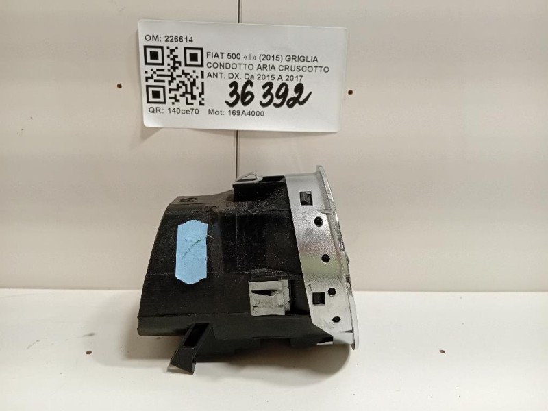 Griglia Condotto ARIA Cruscotto ANT DX 226614 Fiat 500 II 2015