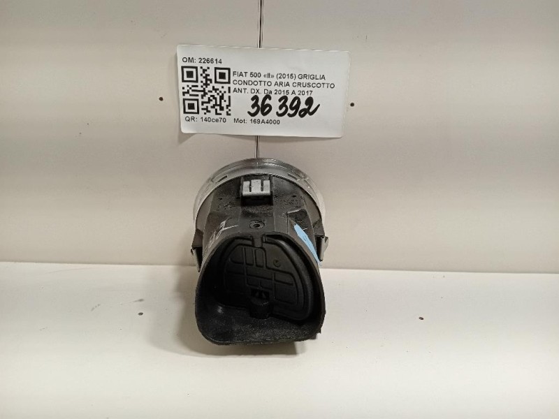 Griglia Condotto ARIA Cruscotto ANT DX 226614 Fiat 500 II 2015
