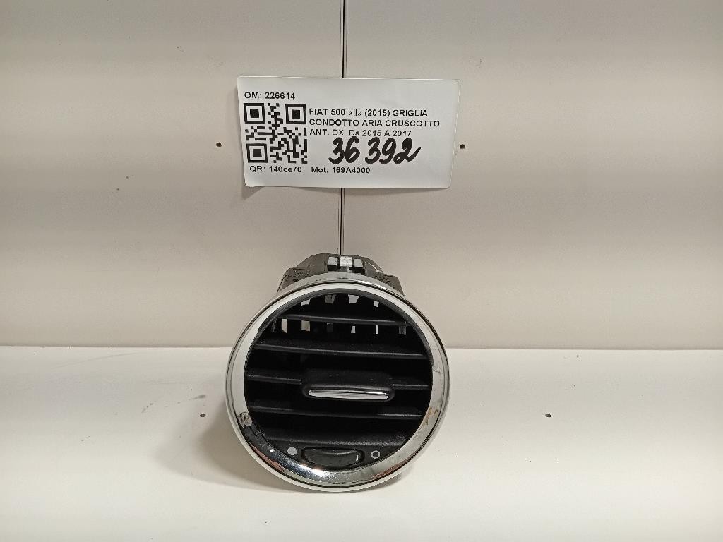 Griglia Condotto ARIA Cruscotto ANT DX 226614 Fiat 500 II 2015