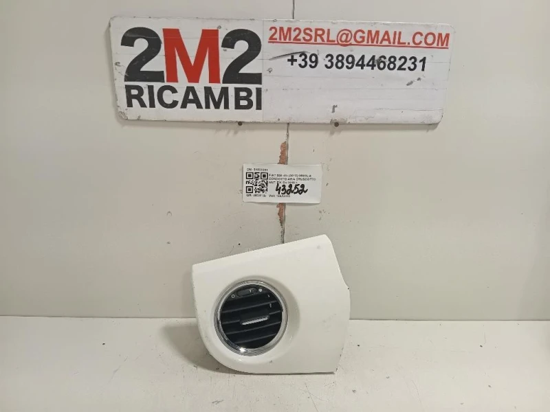 Griglia Condotto ARIA Cruscotto ANT DX 51803291 Fiat 500 II 2015