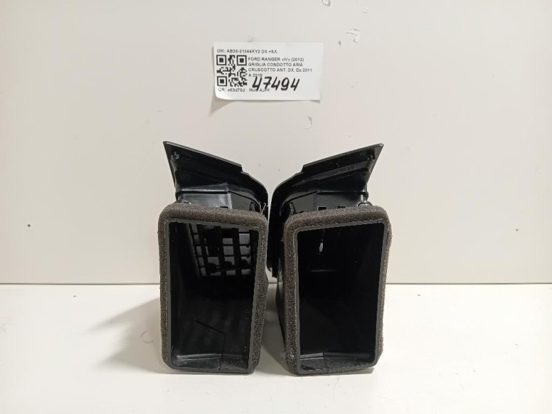 Griglia Condotto ARIA Cruscotto ANT DX AB39-21044KY2 DX+SX Ford Ranger IV 2012