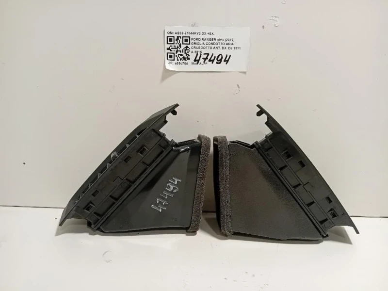 Griglia Condotto ARIA Cruscotto ANT DX AB39-21044KY2 DX+SX Ford Ranger IV 2012
